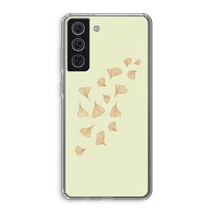 CaseCompany Falling Leaves: Samsung Galaxy S21 FE Transparant Hoesje