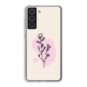 CaseCompany Roses are red: Samsung Galaxy S21 FE Transparant Hoesje