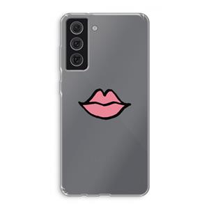 CaseCompany Kusje: Samsung Galaxy S21 FE Transparant Hoesje