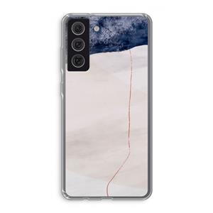 CaseCompany Stone White: Samsung Galaxy S21 FE Transparant Hoesje