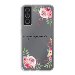 CaseCompany Rozen: Samsung Galaxy S21 FE Transparant Hoesje