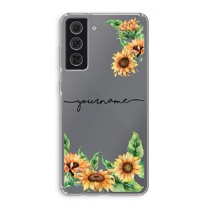 CaseCompany Zonnebloemen: Samsung Galaxy S21 FE Transparant Hoesje