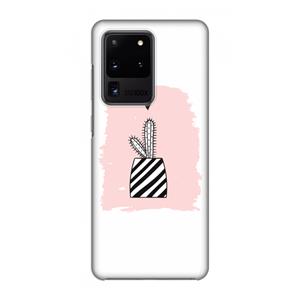 CaseCompany Zwart-wit cactus: Volledig geprint Samsung Galaxy S20 Ultra Hoesje