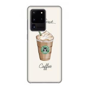 CaseCompany But first coffee: Volledig geprint Samsung Galaxy S20 Ultra Hoesje