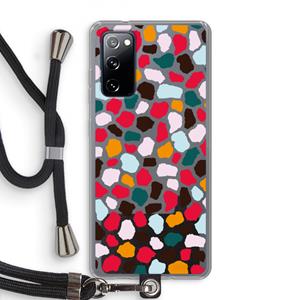 CaseCompany Colored Giraffe: Samsung Galaxy S20 FE / S20 FE 5G Transparant Hoesje met koord
