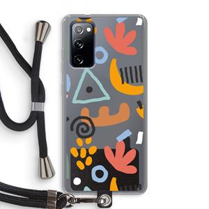 CaseCompany Abstract: Samsung Galaxy S20 FE / S20 FE 5G Transparant Hoesje met koord