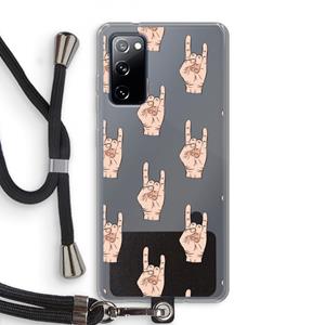 CaseCompany Rock: Samsung Galaxy S20 FE / S20 FE 5G Transparant Hoesje met koord