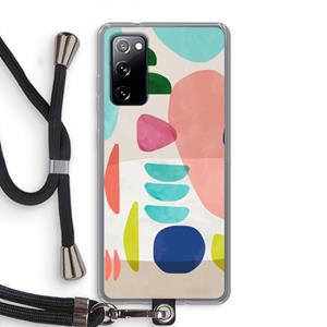 CaseCompany Bold Rounded Shapes: Samsung Galaxy S20 FE / S20 FE 5G Transparant Hoesje met koord
