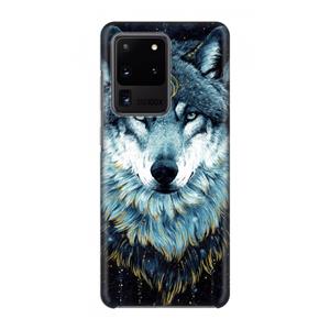 CaseCompany Darkness Wolf: Volledig geprint Samsung Galaxy S20 Ultra Hoesje