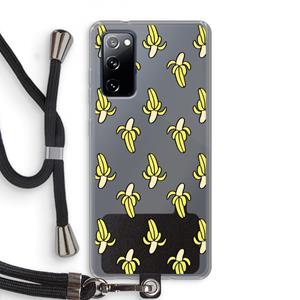 CaseCompany Bananas: Samsung Galaxy S20 FE / S20 FE 5G Transparant Hoesje met koord