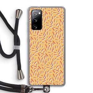 CaseCompany Camouflage: Samsung Galaxy S20 FE / S20 FE 5G Transparant Hoesje met koord