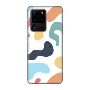 CaseCompany Memphis Shapes Blue: Volledig geprint Samsung Galaxy S20 Ultra Hoesje