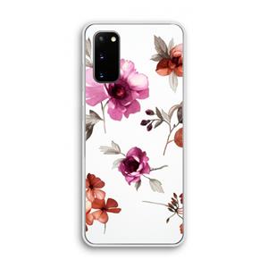 CaseCompany Geschilderde bloemen: Samsung Galaxy S20 Transparant Hoesje