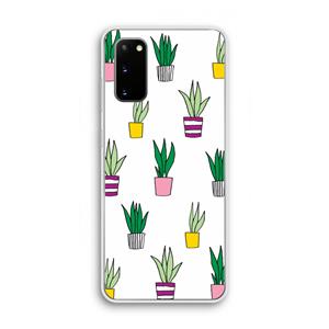 CaseCompany Sanseveria: Samsung Galaxy S20 Transparant Hoesje