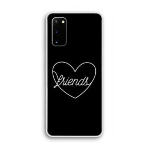 CaseCompany Friends heart black: Samsung Galaxy S20 Transparant Hoesje