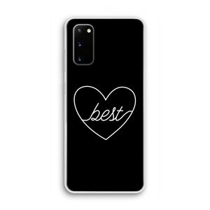 CaseCompany Best heart black: Samsung Galaxy S20 Transparant Hoesje