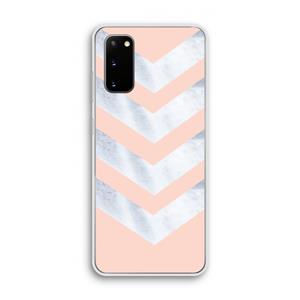 CaseCompany Marmeren pijlen: Samsung Galaxy S20 Transparant Hoesje