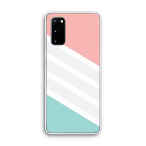 CaseCompany Strepen pastel: Samsung Galaxy S20 Transparant Hoesje