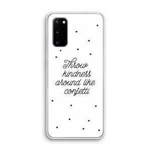 CaseCompany Confetti: Samsung Galaxy S20 Transparant Hoesje