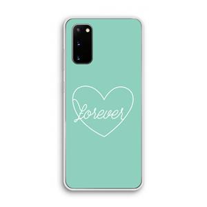 CaseCompany Forever heart pastel: Samsung Galaxy S20 Transparant Hoesje