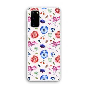 CaseCompany Bloemetjes: Samsung Galaxy S20 Transparant Hoesje