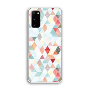 CaseCompany Gekleurde driehoekjes pastel: Samsung Galaxy S20 Transparant Hoesje