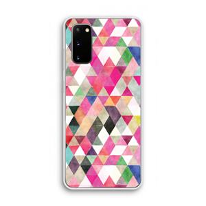 CaseCompany Gekleurde driehoekjes: Samsung Galaxy S20 Transparant Hoesje