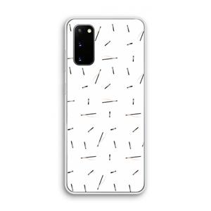CaseCompany Hipster stripes: Samsung Galaxy S20 Transparant Hoesje