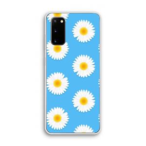 CaseCompany Margrietjes: Samsung Galaxy S20 Transparant Hoesje