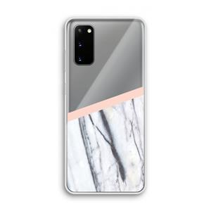 CaseCompany A touch of peach: Samsung Galaxy S20 Transparant Hoesje