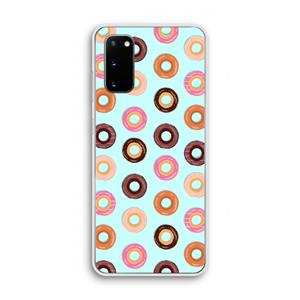 CaseCompany Donuts: Samsung Galaxy S20 Transparant Hoesje
