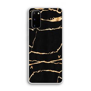 CaseCompany Gouden marmer: Samsung Galaxy S20 Transparant Hoesje