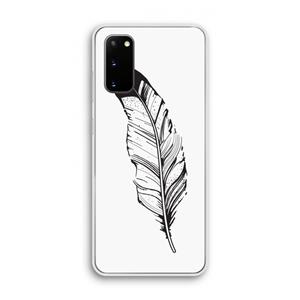 CaseCompany Pluim: Samsung Galaxy S20 Transparant Hoesje