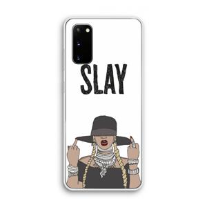 CaseCompany Slay All Day: Samsung Galaxy S20 Transparant Hoesje