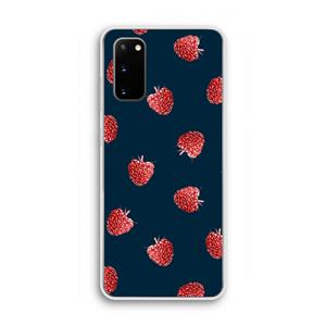 CaseCompany Framboosjes: Samsung Galaxy S20 Transparant Hoesje