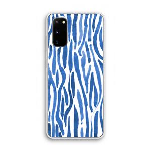 CaseCompany Blauwe nerven: Samsung Galaxy S20 Transparant Hoesje