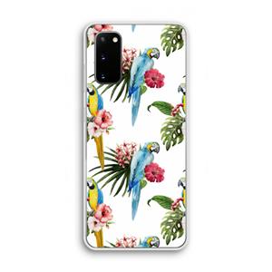 CaseCompany Kleurrijke papegaaien: Samsung Galaxy S20 Transparant Hoesje