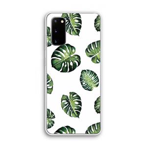 CaseCompany Tropische bladeren: Samsung Galaxy S20 Transparant Hoesje