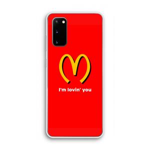 CaseCompany I'm lovin' you: Samsung Galaxy S20 Transparant Hoesje