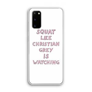 CaseCompany Christian Grey: Samsung Galaxy S20 Transparant Hoesje