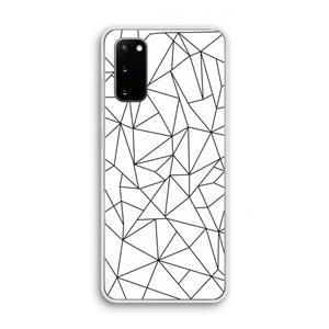 CaseCompany Geometrische lijnen zwart: Samsung Galaxy S20 Transparant Hoesje