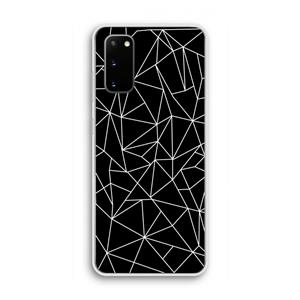 CaseCompany Geometrische lijnen wit: Samsung Galaxy S20 Transparant Hoesje