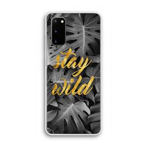CaseCompany Stay wild: Samsung Galaxy S20 Transparant Hoesje