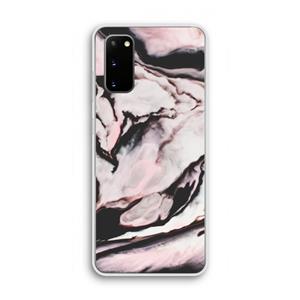 CaseCompany Roze stroom: Samsung Galaxy S20 Transparant Hoesje