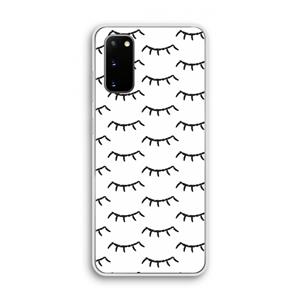 CaseCompany Wimpers: Samsung Galaxy S20 Transparant Hoesje