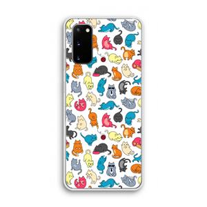 CaseCompany Kleurrijke katten: Samsung Galaxy S20 Transparant Hoesje