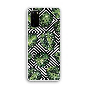 CaseCompany Geometrische jungle: Samsung Galaxy S20 Transparant Hoesje