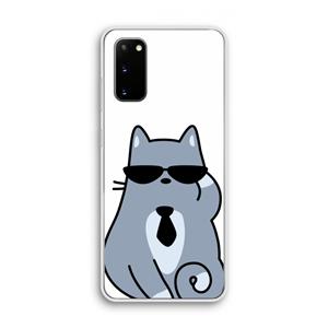 CaseCompany Cool cat: Samsung Galaxy S20 Transparant Hoesje