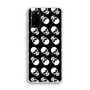CaseCompany Musketon Skulls: Samsung Galaxy S20 Transparant Hoesje