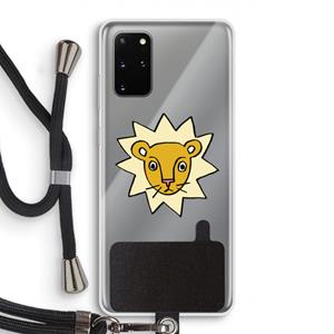CaseCompany Kleine leeuw: Samsung Galaxy S20 Plus Transparant Hoesje met koord